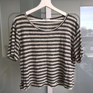 Striped Cropped Tee